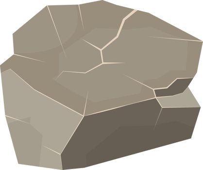 Grey stone, rock or boulder png