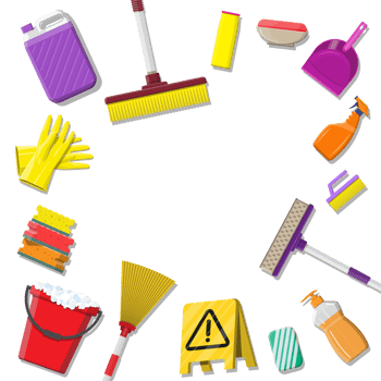 Cleaning service and supplies png