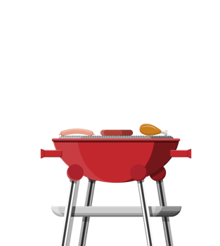 Round barbecue grill png