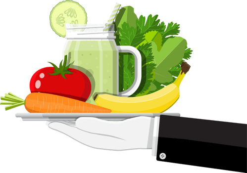 Tray with organic products png