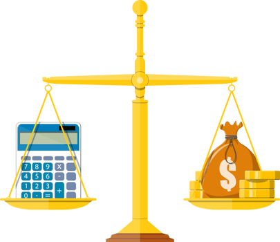 Money balance concept png