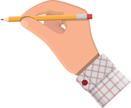 Black pencil with rubber eraser png