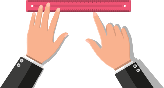 Plastic measuring ruler png