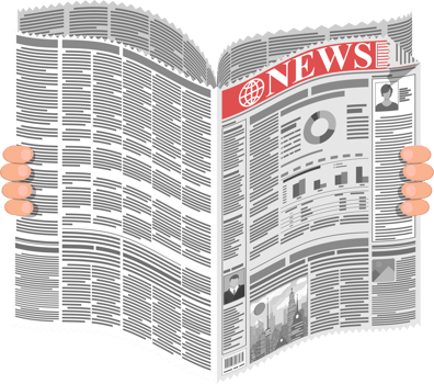 Modern white newspaper png