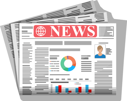 Modern white newspaper png