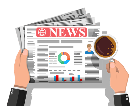 Modern white newspaper png