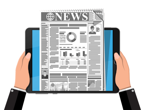 Modern white newspaper png