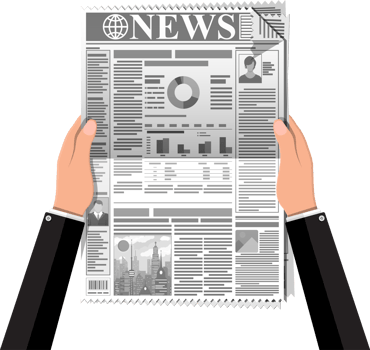 Modern white newspaper png