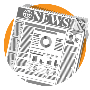 Modern white newspaper png