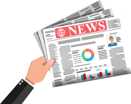 Modern white newspaper png