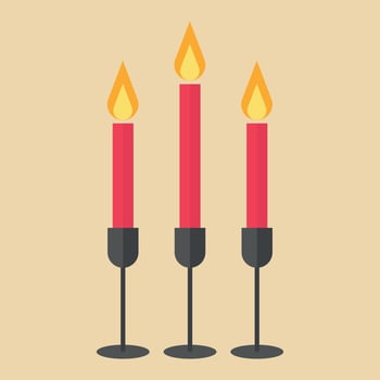 Candle stick flat vector illustration