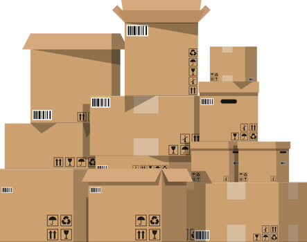 Cardboard box for transportation png