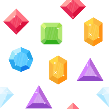Diamonds in various shapes pattern. png