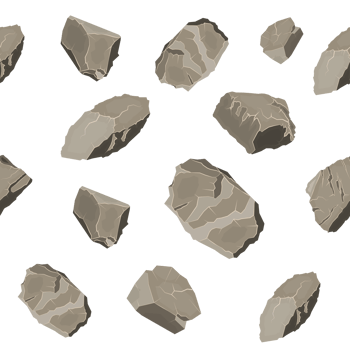 Set of rock stone pattern png