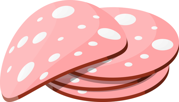 Meat sausage slice png