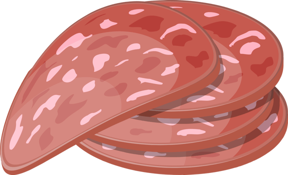Meat sausage slice png