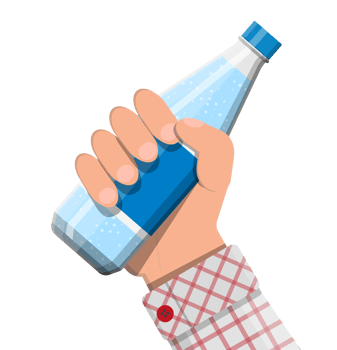 Plastic bottle of fresh pure mineral water. png