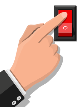 Hand push button switch. Electric control. png