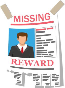 Wanted person paper poster. Missing announce png