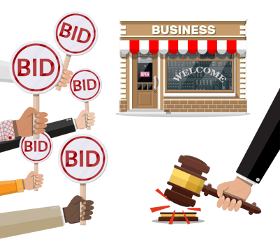 Selling or buying business on auction png