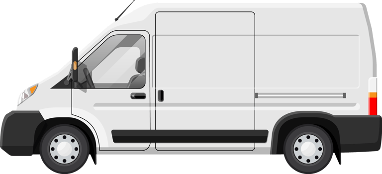 White delivery van png