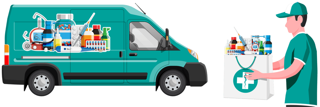 Van for delivery pharmaceutical drugs. png
