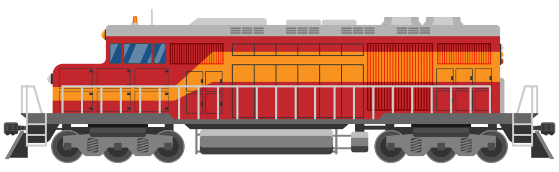 Diesel locomotive, freight train with diesel or electric engine. png