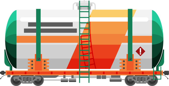 Rail oil gasoline tanker car. png