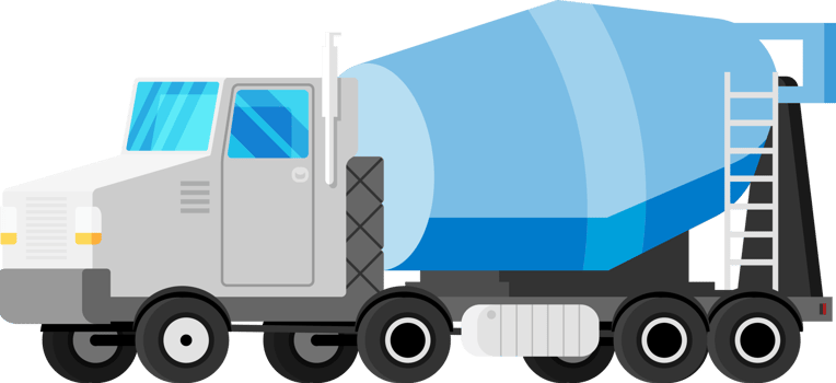 Mixer Truck. Modern Lorry with Mixer. png