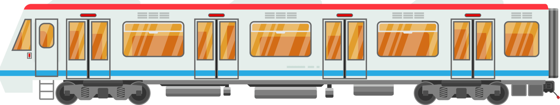 Detailed Underground Train Car png