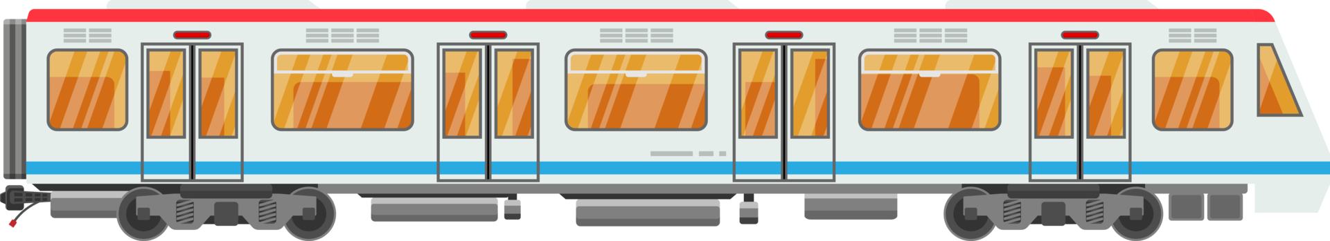 Detailed Underground Train Car png