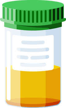 Test Tubes with Caps. Stool, Blood, Urine, Sperm. png