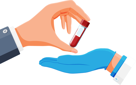 Test Tubes with Caps. Stool, Blood, Urine, Sperm. png
