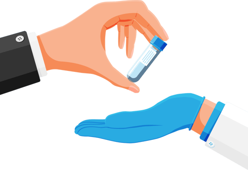 Test Tube with Cap in Hand Isolated png
