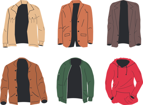 Fashion coat unisex jacket png