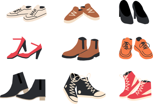 Woman or man footwear png