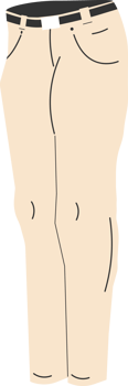 Woman denim trousers or pants png