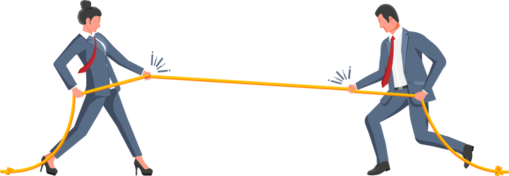 Business people pull of rope png