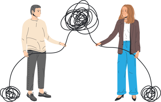 Couple unravel the tangle of problems png