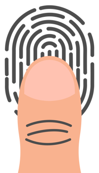 Black and White Fingerprint with Finger. png