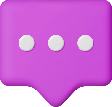 3D Purple Blank Speech Bubble png