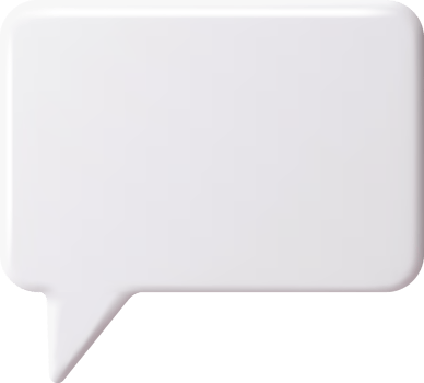 3D White Blank Speech Bubble png