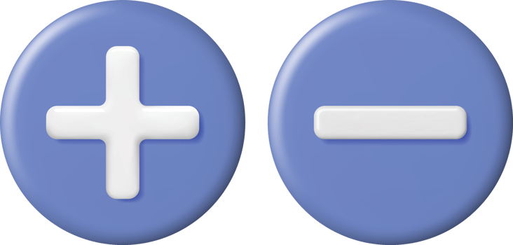 3d Plus and Minus Icon png