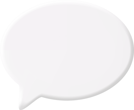 3D White Blank Speech Bubble png