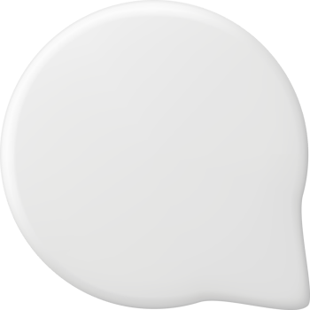 3D White Blank Speech Bubble png