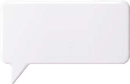 3D White Blank Speech Bubble png