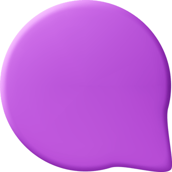 3D Purple Blank Speech Bubble png