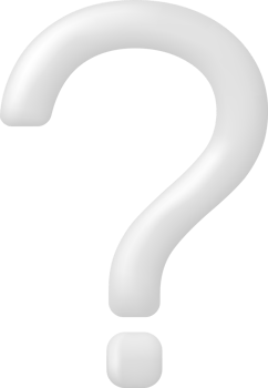 3D White Question Mark png