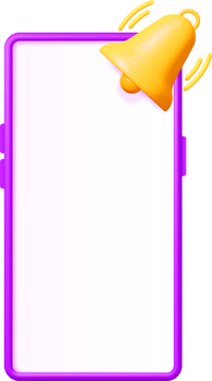 3D Mobile Phone with Ringing Bell png