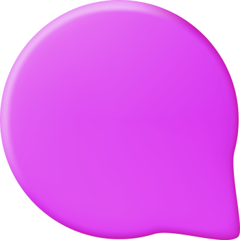 3D Purple Blank Speech Bubble png